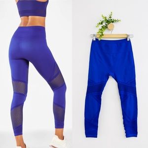 Fabletics Mosaic High Waisted 7/8 Cropped Cobalt Blue Leggings